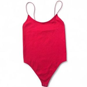 Forever 21 Vibrant Red Ribbed Top